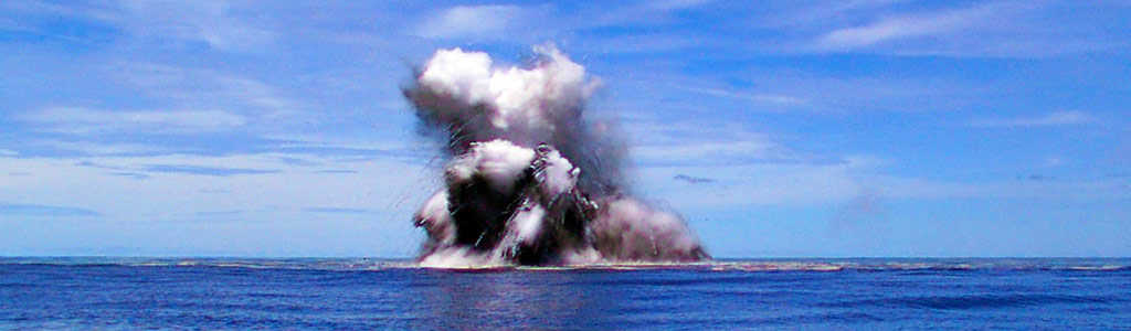 banner image - kavachi submarine volcano erupting